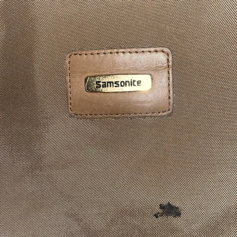 Samsonite Luxury Brown Canvas Garment Bag Suitcase Travel Bag As Pictured As Is